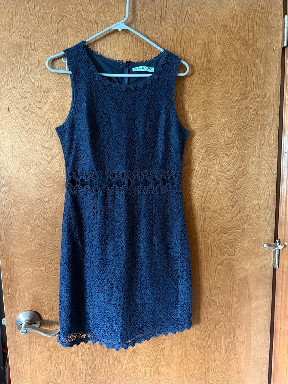 Aina Be Navy Blue Lace Mini Dress